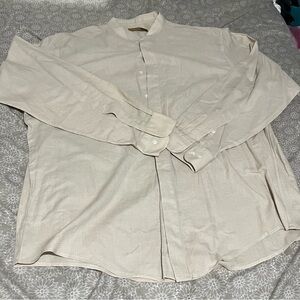 Donna Karan Signature 100% Cotton Long-sleeve Button-up Shirt, Men's 17/34-35